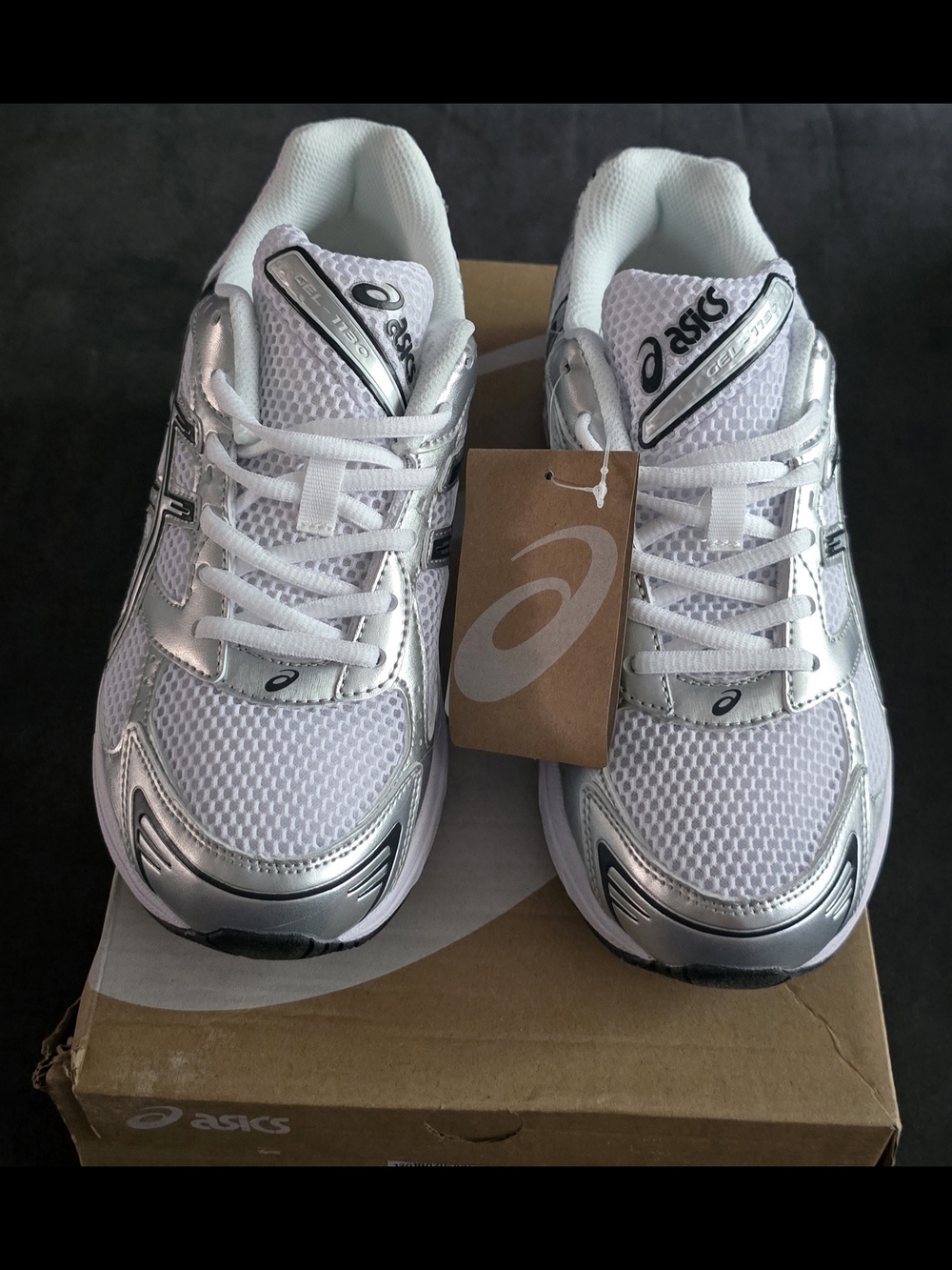 ASICS Mens W³hite & Silver Running Shoes